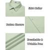 imageCOOFANDY Mens Short Sleeve Dress Shirts Casual Button Down Wrinkle Free Regular Fit Business Untucked ShirtsSea Foam