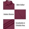 imageCOOFANDY Mens Short Sleeve Dress Shirts Casual Button Down Wrinkle Free Regular Fit Business Untucked ShirtsTawny Port