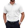 imageCOOFANDY Mens Short Sleeve Dress Shirts Casual Button Down Wrinkle Free Regular Fit Business Untucked ShirtsWhite
