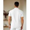 imageCOOFANDY Mens Short Sleeve Dress Shirts Casual Button Down Wrinkle Free Regular Fit Business Untucked ShirtsWhite
