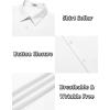 imageCOOFANDY Mens Short Sleeve Dress Shirts Casual Button Down Wrinkle Free Regular Fit Business Untucked ShirtsWhite