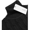 imageCOOFANDY Mens Slim Fit Turtleneck Sweater Casual Twisted Knitted Pullover Sweaters01black