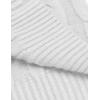 imageCOOFANDY Mens Slim Fit Turtleneck Sweater Casual Twisted Knitted Pullover Sweaters01white