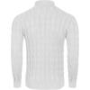 imageCOOFANDY Mens Slim Fit Turtleneck Sweater Casual Twisted Knitted Pullover Sweaters01white