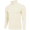 imageCOOFANDY Mens Slim Fit Turtleneck Sweater Casual Twisted Knitted Pullover SweatersApricot