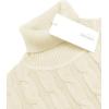 imageCOOFANDY Mens Slim Fit Turtleneck Sweater Casual Twisted Knitted Pullover SweatersApricot