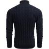 imageCOOFANDY Mens Slim Fit Turtleneck Sweater Casual Twisted Knitted Pullover SweatersBlack and Navy Blue