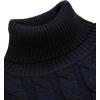 imageCOOFANDY Mens Slim Fit Turtleneck Sweater Casual Twisted Knitted Pullover SweatersBlack and Navy Blue