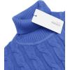 imageCOOFANDY Mens Slim Fit Turtleneck Sweater Casual Twisted Knitted Pullover SweatersBlue