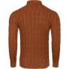 imageCOOFANDY Mens Slim Fit Turtleneck Sweater Casual Twisted Knitted Pullover SweatersBrown