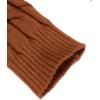 imageCOOFANDY Mens Slim Fit Turtleneck Sweater Casual Twisted Knitted Pullover SweatersBrown