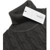 imageCOOFANDY Mens Slim Fit Turtleneck Sweater Casual Twisted Knitted Pullover SweatersCharcoal Grey