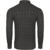 imageCOOFANDY Mens Slim Fit Turtleneck Sweater Casual Twisted Knitted Pullover SweatersCharcoal Grey