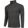 imageCOOFANDY Mens Slim Fit Turtleneck Sweater Casual Twisted Knitted Pullover SweatersCharcoal Grey