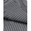 imageCOOFANDY Mens Slim Fit Turtleneck Sweater Casual Twisted Knitted Pullover SweatersDark Gray