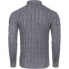 imageCOOFANDY Mens Slim Fit Turtleneck Sweater Casual Twisted Knitted Pullover SweatersDark Gray