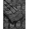 imageCOOFANDY Mens Slim Fit Turtleneck Sweater Casual Twisted Knitted Pullover SweatersDark Gray and Light Gray