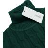 imageCOOFANDY Mens Slim Fit Turtleneck Sweater Casual Twisted Knitted Pullover SweatersGreen