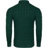imageCOOFANDY Mens Slim Fit Turtleneck Sweater Casual Twisted Knitted Pullover SweatersGreen