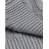 imageCOOFANDY Mens Slim Fit Turtleneck Sweater Casual Twisted Knitted Pullover SweatersGrey