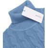 imageCOOFANDY Mens Slim Fit Turtleneck Sweater Casual Twisted Knitted Pullover SweatersLight Blue