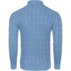 imageCOOFANDY Mens Slim Fit Turtleneck Sweater Casual Twisted Knitted Pullover SweatersLight Blue