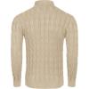 imageCOOFANDY Mens Slim Fit Turtleneck Sweater Casual Twisted Knitted Pullover SweatersLight Khaki