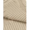 imageCOOFANDY Mens Slim Fit Turtleneck Sweater Casual Twisted Knitted Pullover SweatersLight Khaki