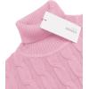 imageCOOFANDY Mens Slim Fit Turtleneck Sweater Casual Twisted Knitted Pullover SweatersLight Pink