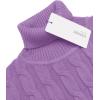 imageCOOFANDY Mens Slim Fit Turtleneck Sweater Casual Twisted Knitted Pullover SweatersLight Purple