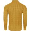 imageCOOFANDY Mens Slim Fit Turtleneck Sweater Casual Twisted Knitted Pullover SweatersLight Yellow