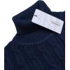 imageCOOFANDY Mens Slim Fit Turtleneck Sweater Casual Twisted Knitted Pullover SweatersNavy Blue