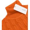 imageCOOFANDY Mens Slim Fit Turtleneck Sweater Casual Twisted Knitted Pullover SweatersOrange