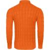 imageCOOFANDY Mens Slim Fit Turtleneck Sweater Casual Twisted Knitted Pullover SweatersOrange