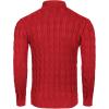 imageCOOFANDY Mens Slim Fit Turtleneck Sweater Casual Twisted Knitted Pullover SweatersRed