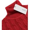 imageCOOFANDY Mens Slim Fit Turtleneck Sweater Casual Twisted Knitted Pullover SweatersRed