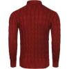 imageCOOFANDY Mens Slim Fit Turtleneck Sweater Casual Twisted Knitted Pullover SweatersWine Red