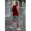 imageCOOFANDY Mens Sweat Shorts 7 Inch Athletic Workout Shorts 2 Pack Casual Lounge Joggers Short Pants with Pockets2 Packheather Greyblack