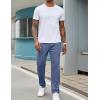 imageCOOFANDY Mens Sweatpants Open Bottom Lightweight Athletic Running Joggers Gym Workout Pants with Zipper PocketsGrey Blue