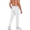 imageCOOFANDY Mens Sweatpants Open Bottom Lightweight Athletic Running Joggers Gym Workout Pants with Zipper PocketsWhite