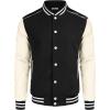 imageCOOFANDY Mens Varsity Jacket Casual Leather Sleeve Baseball Letterman Bomber Jacket CoatBlack