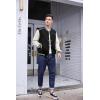 imageCOOFANDY Mens Varsity Jacket Casual Leather Sleeve Baseball Letterman Bomber Jacket CoatBlack