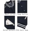 imageCOOFANDY Mens Varsity Jacket Casual Leather Sleeve Baseball Letterman Bomber Jacket CoatNave Blue