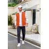 imageCOOFANDY Mens Varsity Jacket Casual Leather Sleeve Baseball Letterman Bomber Jacket CoatOrange