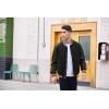 imageCOOFANDY Mens Varsity Jacket Casual Leather Sleeve Baseball Letterman Bomber Jacket CoatPitchblack