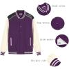 imageCOOFANDY Mens Varsity Jacket Casual Leather Sleeve Baseball Letterman Bomber Jacket CoatPurple