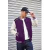 imageCOOFANDY Mens Varsity Jacket Casual Leather Sleeve Baseball Letterman Bomber Jacket CoatPurple