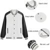 imageCOOFANDY Mens Varsity Jacket Casual Leather Sleeve Baseball Letterman Bomber Jacket CoatWhite