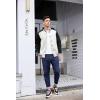 imageCOOFANDY Mens Varsity Jacket Casual Leather Sleeve Baseball Letterman Bomber Jacket CoatWhite
