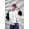 imageCOOFANDY Mens Varsity Jacket Casual Leather Sleeve Baseball Letterman Bomber Jacket CoatWhite